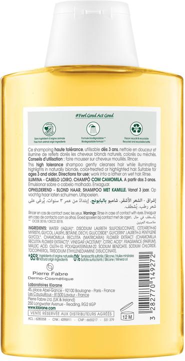 Image du produit Klorane Éclaircissant (200 ml, Shampoing liquide)