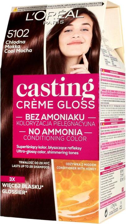 Actual product image L'Oréal Paris L'Oréal Casting Cream Gloss hair dye 5102 Cool Mocha (5102 Cool Mocha)