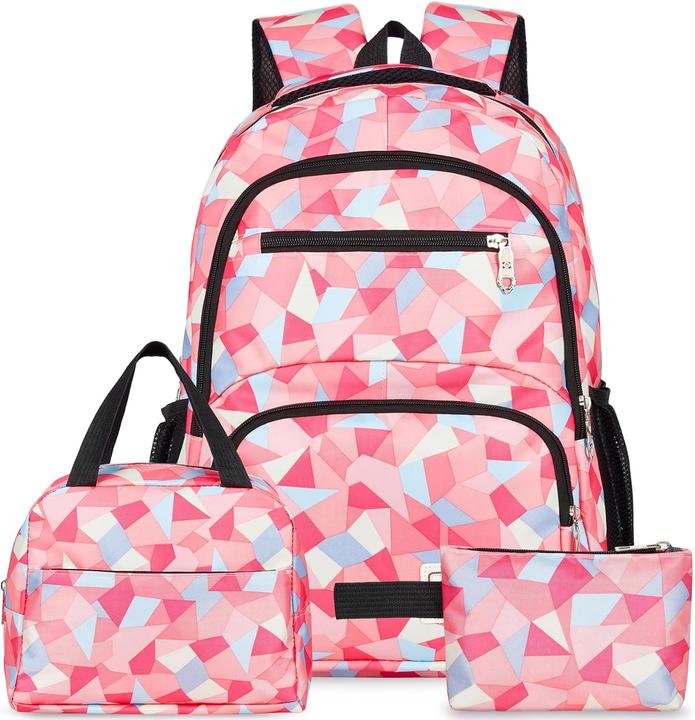 Yarmiene 3-teiliges Schulrucksack-Set mit Lunchtasche und Federmäppchen