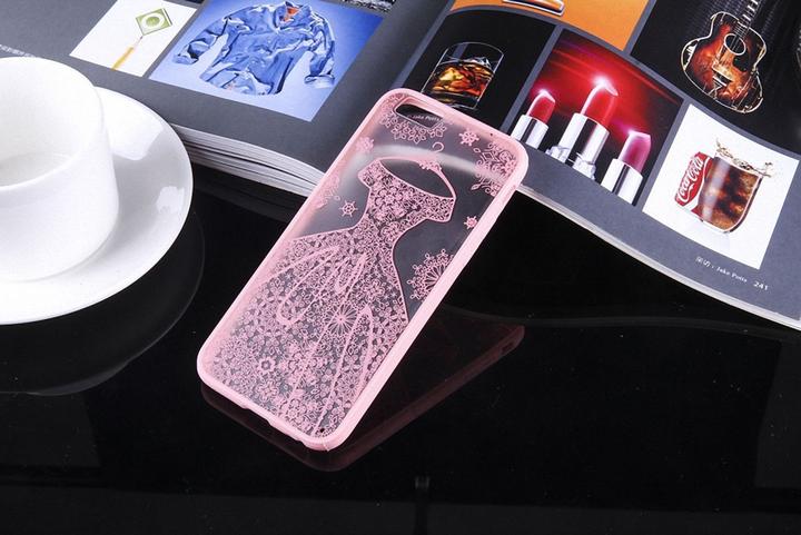 Produktbild König Design Apple iPhone 7 Handy Hülle Mandala Case Schutzhülle Motiv Cover Kleid Rosa Neu (Apple iPhone 7)