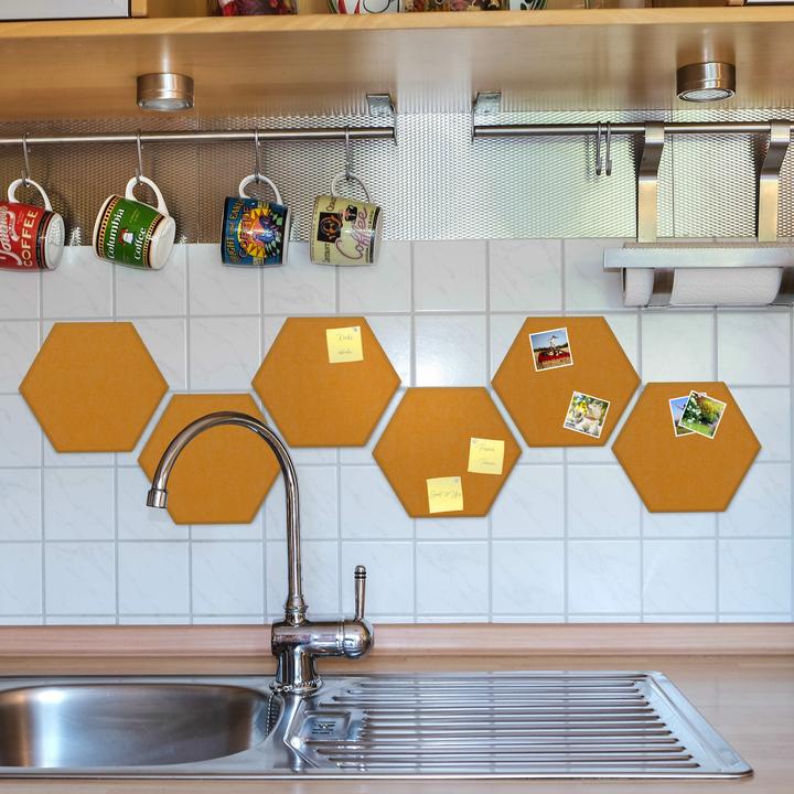 Actual product image Relaxdays 6x felt pinboard (Bulletin board, 30 x 1 x 26 cm)