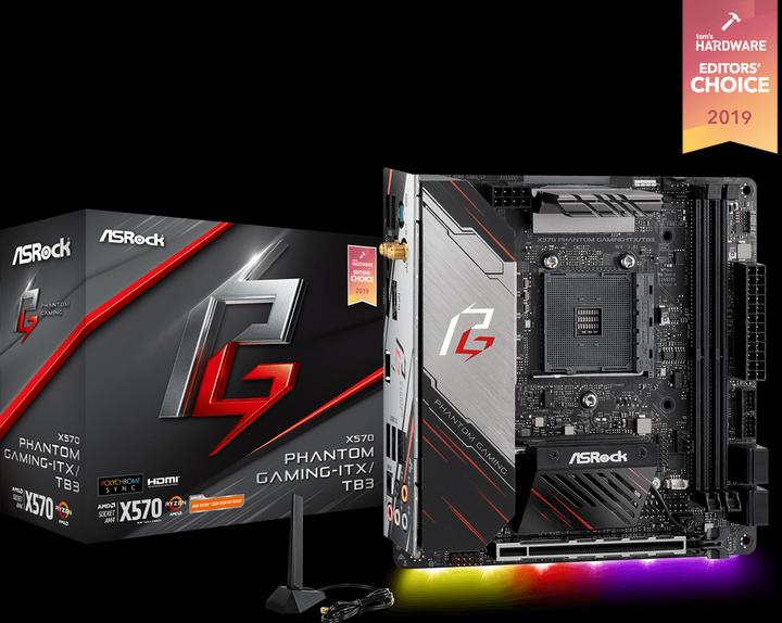 Actual product image AsRock X570 Phantom Gaming ITX/TB3 (AM4, AMD X570, Mini-ITX)