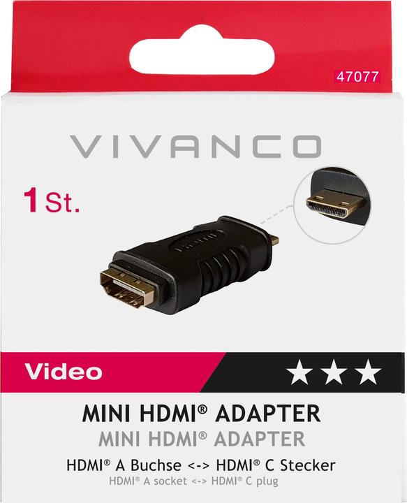 Image du produit Vivanco Adaptateur vidéo (HDMI, 1.15 cm)