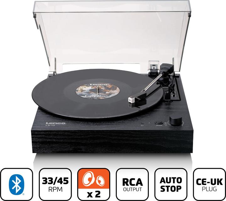 Actual product image Lenco LS-15BK black (Manual)