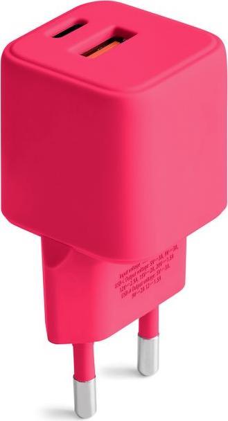 Actual product image Forever COLORUM wall charger USB-A + USB-C PD 30W CLS30-AC-02 xMagenta (30 W)