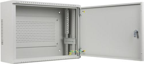Lanberg Nástěnná jednodílná skříň 19", 4U+3U/540x200, (dodávané složené), nízkoprofilová, plné dveřé