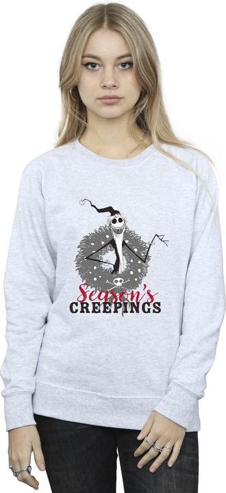 Actual product image Disney Womens/Ladies The Nightmare Before Christmas Seasons Creepings Wreath Sweatshirt (XL)