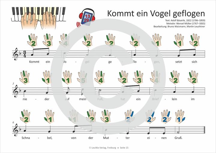 Produktbild Einfacher!-Geht-Nicht: 34 Kinderlieder BAND 1+2 für Klavier und Keyboard (+Play-Along Download (Deutsch, Martin Leuchtner, Bruno Waizmann, 2023)