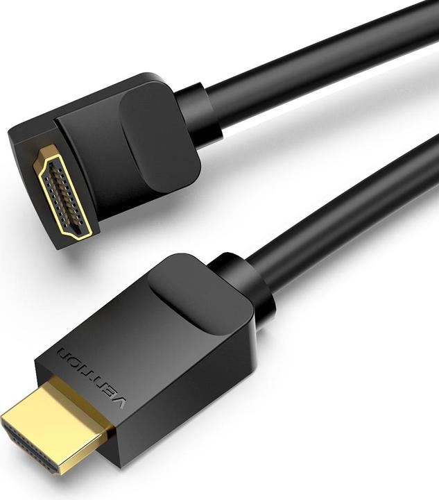 Productafbeelding Vention HDMI 2.0 rechte hoek 270 graden zwart - 2m (2 m, HDMI)