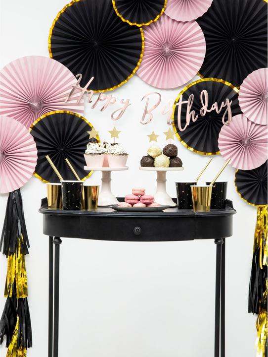 Immagine prodotto Partydeco Ghirlanda Pompons Nero e Oro