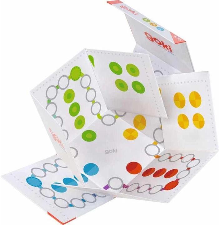 Image du produit Goki XXL Ludo dans un cube à déplier (Allemand, Français, Italien, Anglais)