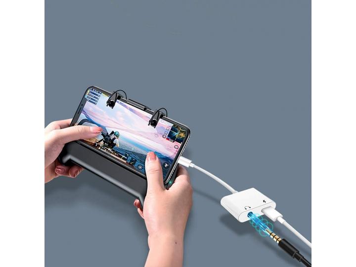 Immagine prodotto PowerGuard Adattatore audio per cuffie da 3,5 mm Lightning e ricarica (Lightning, Jack da 3.5mm)