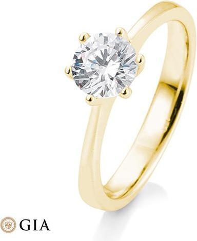 Actual product image Breuning 6 prong set 0.80-1.50 ct. (50, 585/14 K Gold)