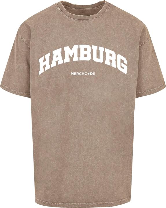 Actual product image Merchcode Hamburg Wording - Acid Washed Oversize Tee - 113015 (S)