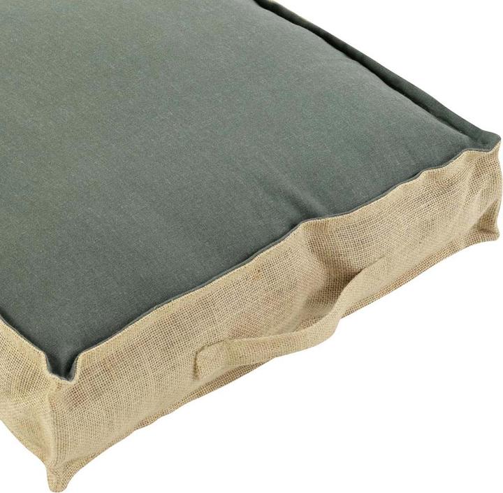 Immagine prodotto Natura Punto Cuscino da terra in cotone e iuta (45 x 45 x 10 cm)