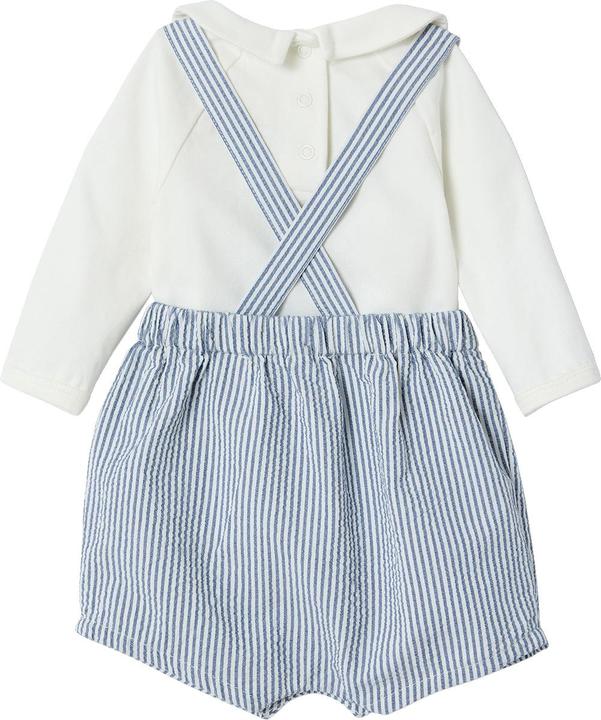 Actual product image Vertbaudet Baby-Set: Body & gestreifte Latzshorts (62)