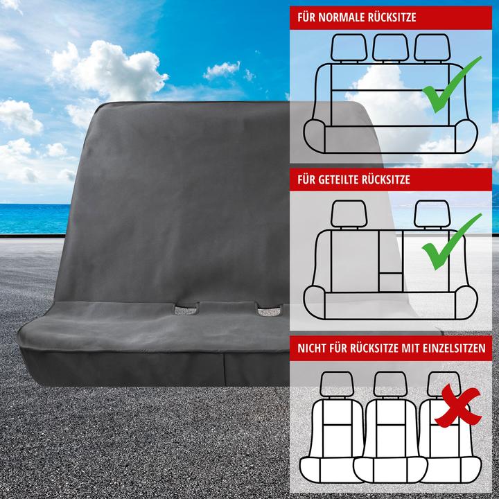 Actual product image Walser Car Seat Cover Neoprene, Car Seat Cover for Back Seat, Black