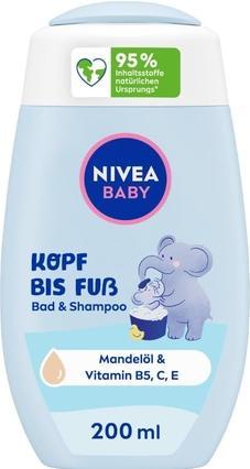 Image du produit NIVEA bébé shampoing tête et pieds, flacon 200 ml