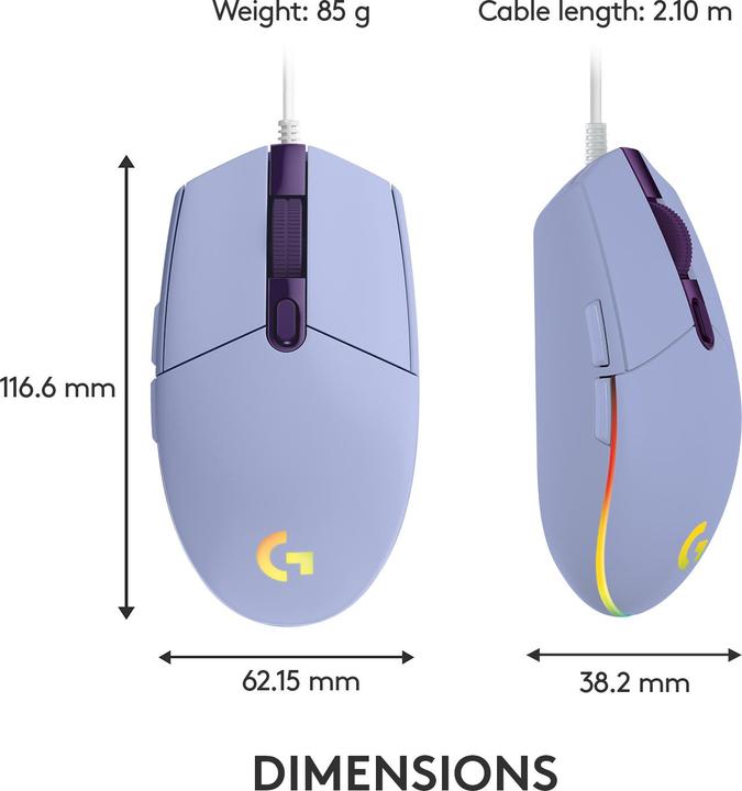 Actual product image Logitech G G203 Lightsync (Cable)