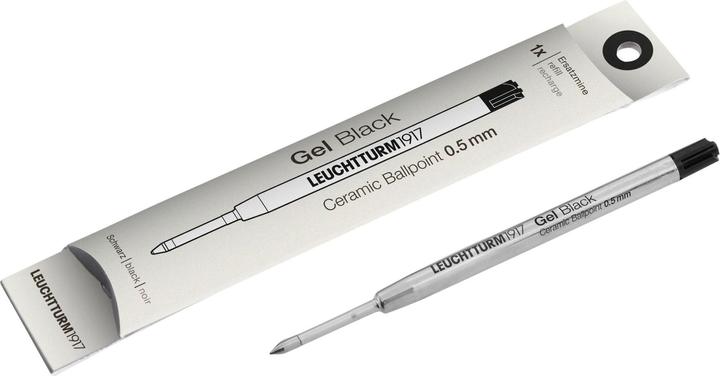 Leuchtturm1917 Ricarica stilo 0,5 mm, nero (Mine di ricambio, Nero, 0.50 mm)