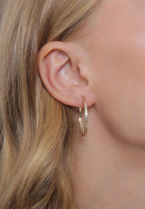 Produktbild Elli Creolen mit Stecker Basic Hammerschlag (Sterling Silber)