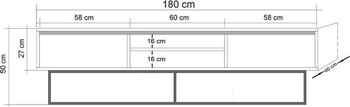 Image du produit Homitis Rodez (180 x 50 x 40 cm)