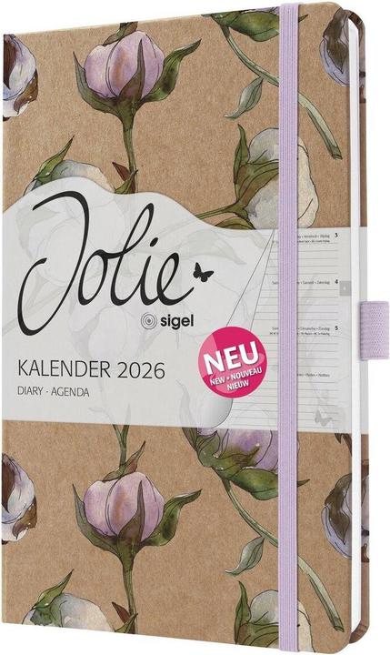 Image du produit Sigel Agenda de poche Jolie Pure (13.5 x 20.3 cm, Anglais, Néerlandais, Allemand, Français)