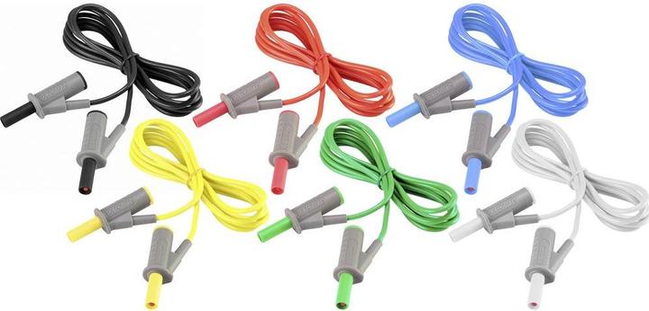 Produktbild Voltcraft MSB-501 Meetsnoerenset (Banaanstekker 4 mm - Banaanstekker 4 mm) 2.00 m 12 stuk(s) (2 m)