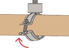Produktbild Fischer 500719, Pipe clamp, Steel, 48 - 56 mm, 3.81 cm (1.5"), Zinc steel, 1 kN