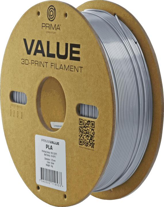 Produktbild Prima Creator PrimaValue PLA+ (PLA, 1.75 mm, 1000 g, Silber)