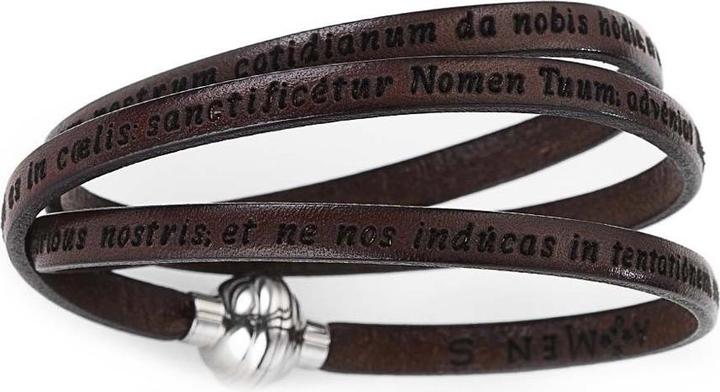 Image du produit Amen Bracelet anglais Our Father Prayer (54 cm, Cuir, Acier inoxydable)