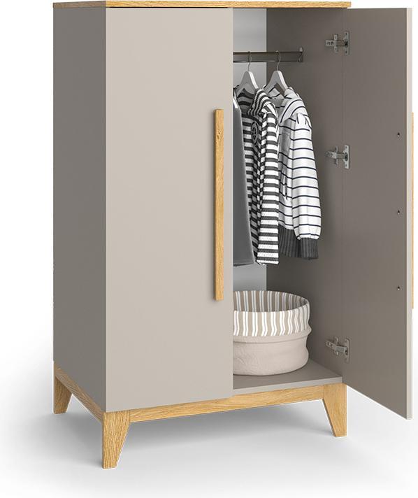 VitaliSpa Kinderkleiderschrank Malia, Cashmere-Eiche, 70 x 120 cm (53.40 cm)