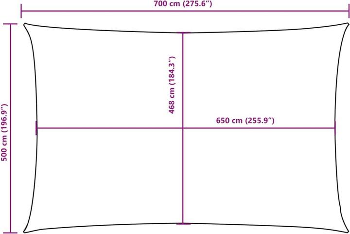 Actual product image VidaXL Sonnensegel (500 x 700 cm)