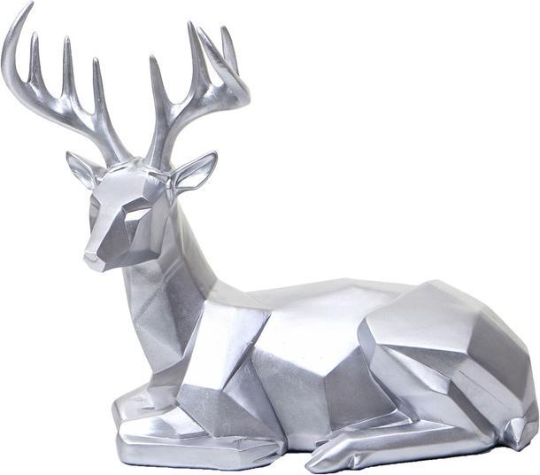 Produktbild Swisshandel24 Deko Figur Hirsch, Reh Deko-Hirsch Tierfigur Skulptur Statue, liegend Indoor/Outdoor, Polyresin 33x3