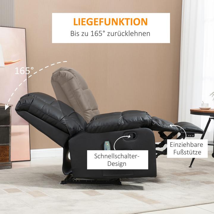 Immagine prodotto Homcom Sedia per massaggi con funzione reclinabile e telecomando