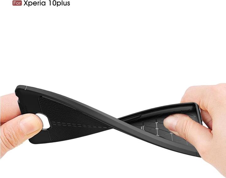 Produktbild Screenguard Sony Xperia 10 Plus Hülle Leather Design TPU Cover (Sony Xperia 10 Plus)