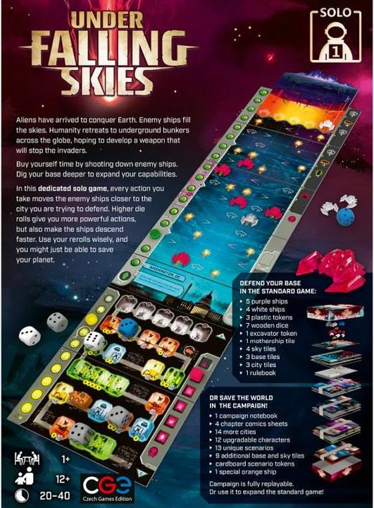 Image du produit Czech games edition CZ114 - Under Falling Skies, Jeu de société, 1+ joueurs, ages 10+ (DE edition) (Allemand)