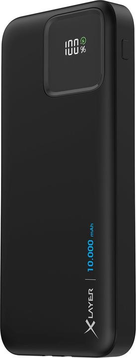 Actual product image Xlayer Powerbank 10,000 mAh with two integrated cables PD 20W Black (10000 mAh, 20 W, 37 Wh)