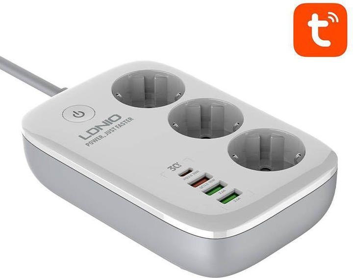 Ldnio Ciabatta intelligente Wi-Fi SEW3452, Tuya (bianco)