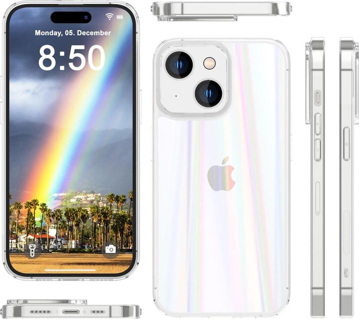 Immagine prodotto Nalia Copertura in vetro temperato trasparente effetto arcobaleno (Apple iPhone 15 Plus)