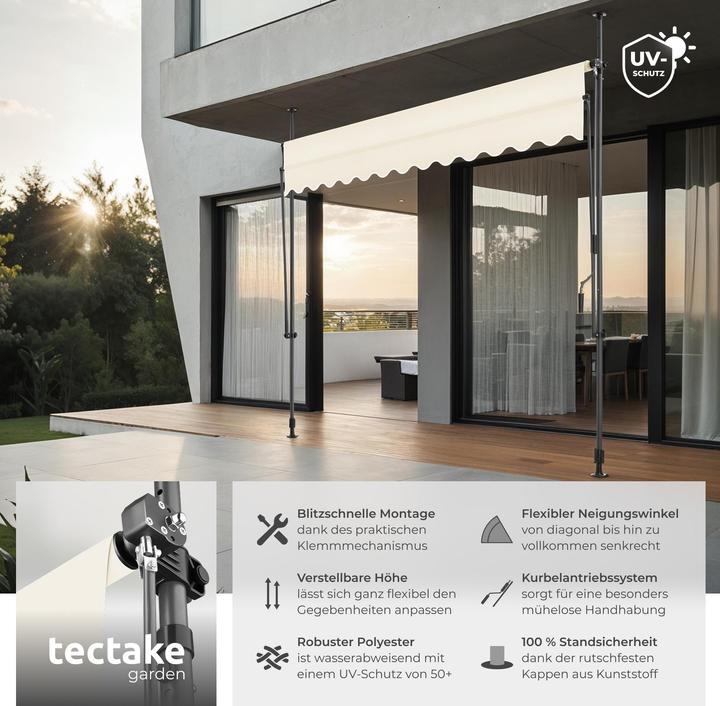 Immagine prodotto tectake Tenda da sole a morsetto (3 m)
