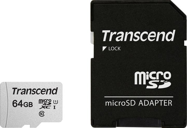 Actual product image Transcend 300S (64 GB, microSDXC, U1, UHS-I)