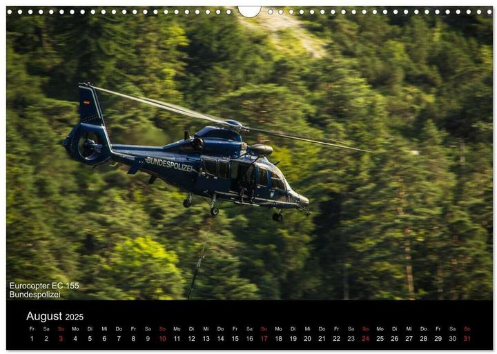 Produktbild Hubschrauber im Einsatz (Wandkalender 2025 DIN A3 quer), Monatskalender (A3, Deutsch)