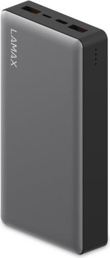 Produktbild Lamax LM20000FC Powerbank Lithium Polymer (LiPo) 20000 mAh Grau (20000 mAh, 5 W, 74 Wh)
