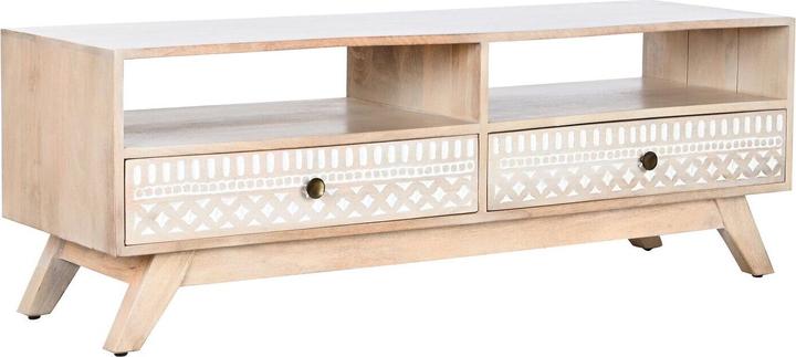 Produktbild DKD Home Decor TV furniture White Natural Mango wood 130 x 40 x 45 cm (130 x 40 x 45 cm)