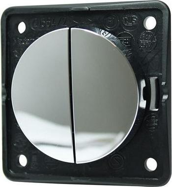 Produktbild Berker Wand-Wippschalter, glänzend INTEGRO 2x EIN-AUS rastend Bündige Montage 16A 250V Chrom
