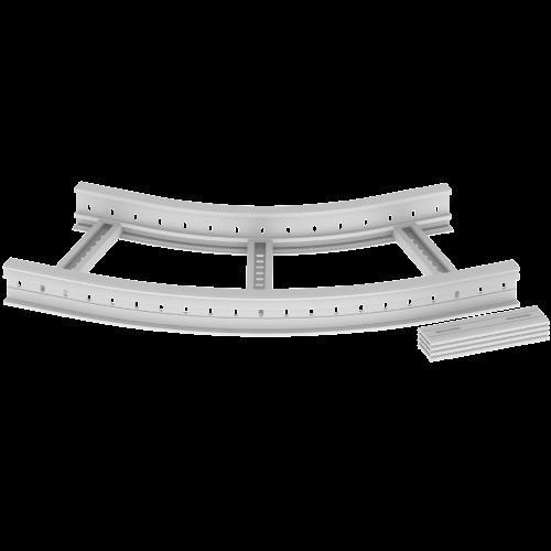 Actual product image Unex 67417-04 Flat elbow 45Â° 85x400 R600 made of U23X RAL7035