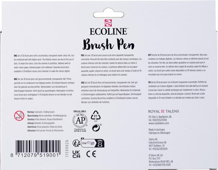 Produktbild Talens Brush Pen (Mehrfarbig, Blau, 30 x)