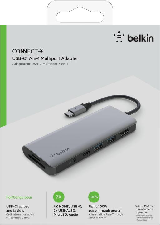 Actual product image Belkin 7-in-1-Multiport (USB-C, 1 Ports)