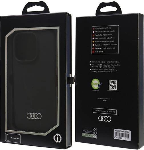 Produktbild Audi Silicone Case iPhone 16 Pro 6.3" czarny/black hardcase AU-LSRIP16P-Q3/D1-BK (Apple iPhone 16 Pro)